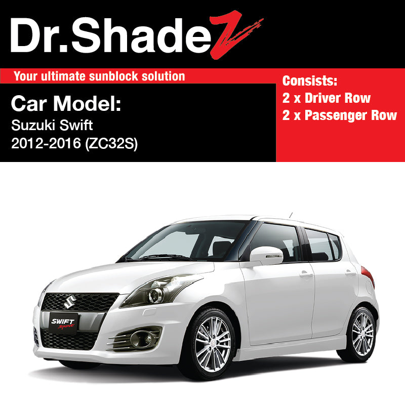 Suzuki Swift 2012 2013 2014 2015 2016 (ZC32S) Japan Automotive Customised Car Window Magnetic Sunshades 4 Pieces - autobacs sg drshadez au my jp