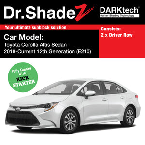 DARKtech Toyota Corolla Altis 2018-Current 12th Generation (E210) Japan Sedan Customised Car Window Magnetic Sunshades - dr shadez australia singapore malaysia japan driver windows