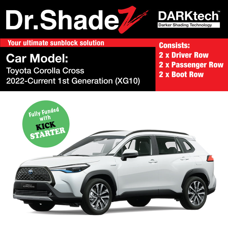 DARKtech Toyota Corolla Cross 2020-Current 1st Generation (XG10) Japan Crossover SUV Customised Car Window Magnetic Sunshades