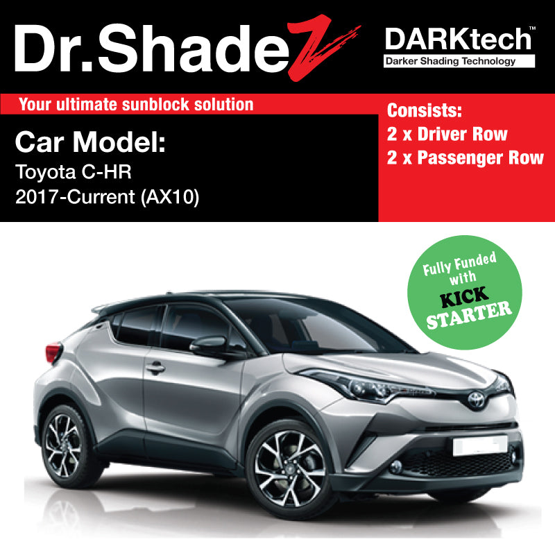 DARKtech Toyota C-HR CHR 2017-Current 1st Generation (AX10) Japan Subcompact Crossover SUV Customised Car Window Magnetic Sunshades