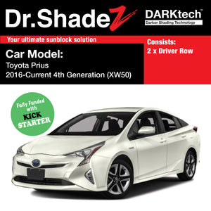DARKtech Toyota Prius Sedan 2015-Current 4th Generation (XW50) Japan Hybrid Customised Car Window Magnetic Sunshades - dr shadez japan singapore australia uk usa driver windows