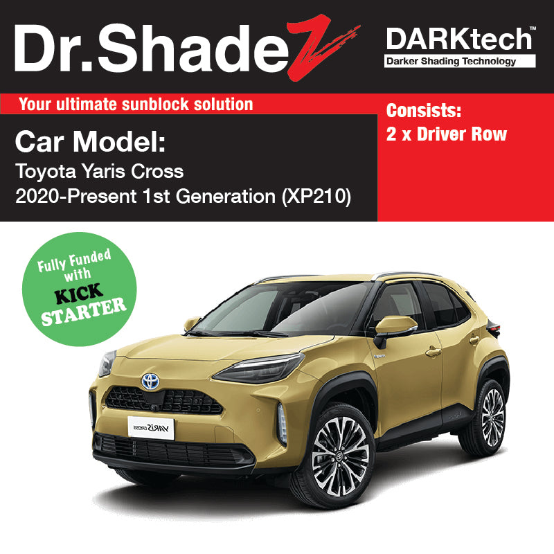 DARKtech Toyota Corolla Cross 2020-Current 1st Generation (XG10) Japan Crossover SUV Customised Car Window Magnetic Sunshades driver row windows