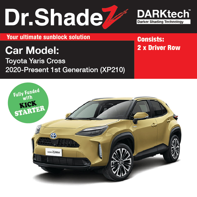DARKtech Toyota Yaris Cross 2020-Current 1st Generation (XP210) Japan Crossover SUV Customised Car Window Magnetic Sunshades driver row windows